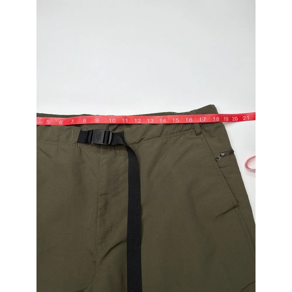 The North Face Mens Convertible Hiking Pants Zip Off Green Khaki Size 38x30‎